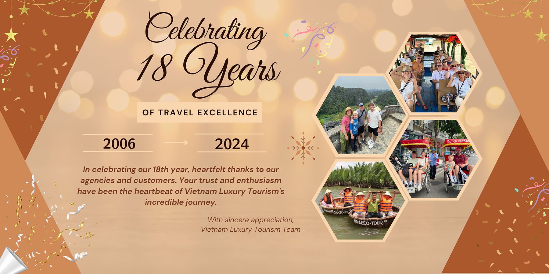 Celebrating 18 years of Vietnam Luxury Tourism