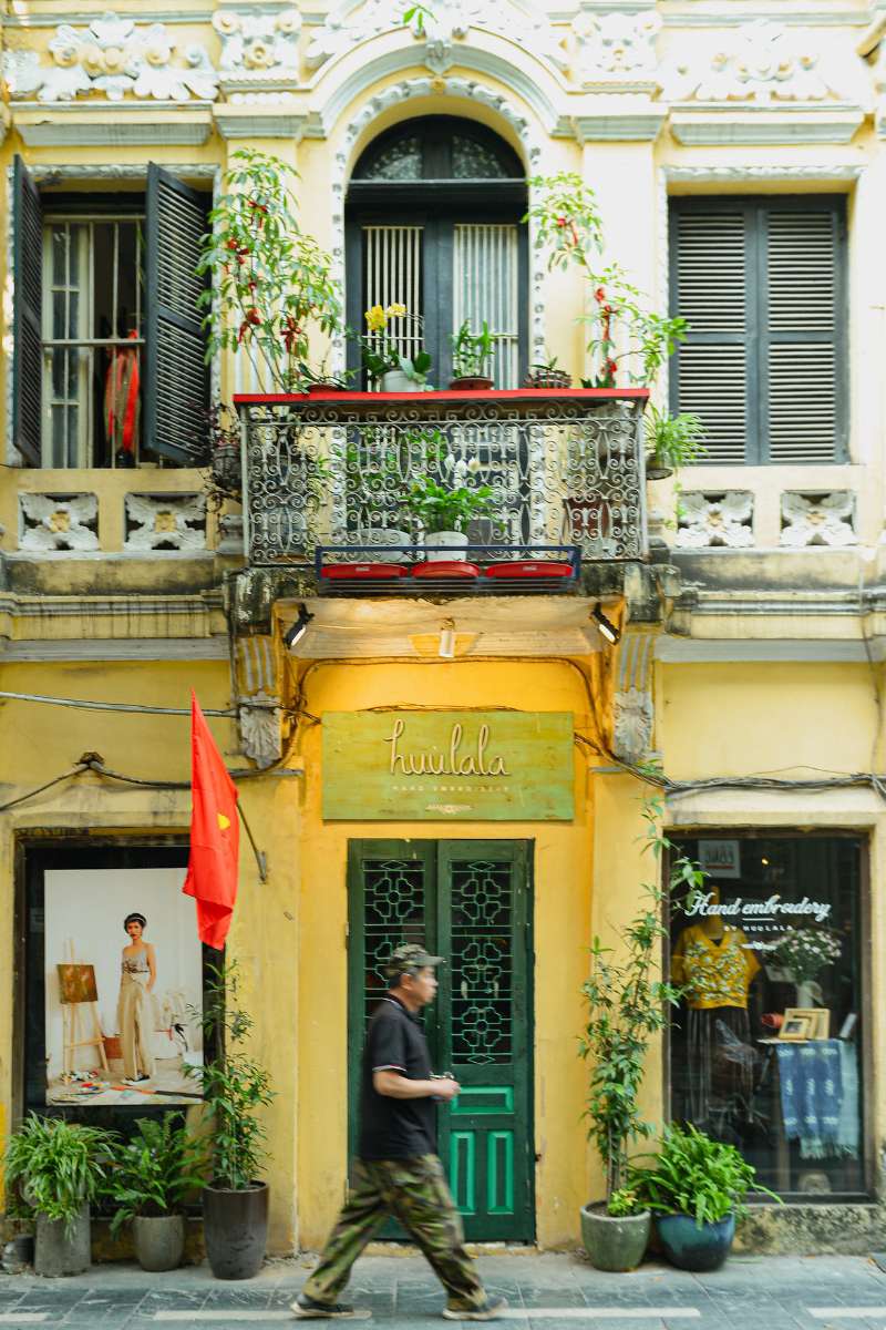 Colonial house in Hanoi Vietnam cultural tour