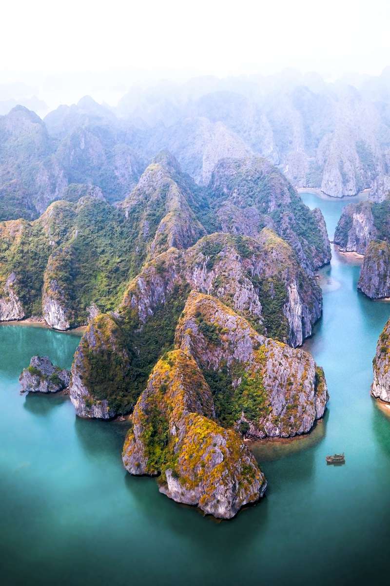 Halong Bay from above Vietnam luxury travel