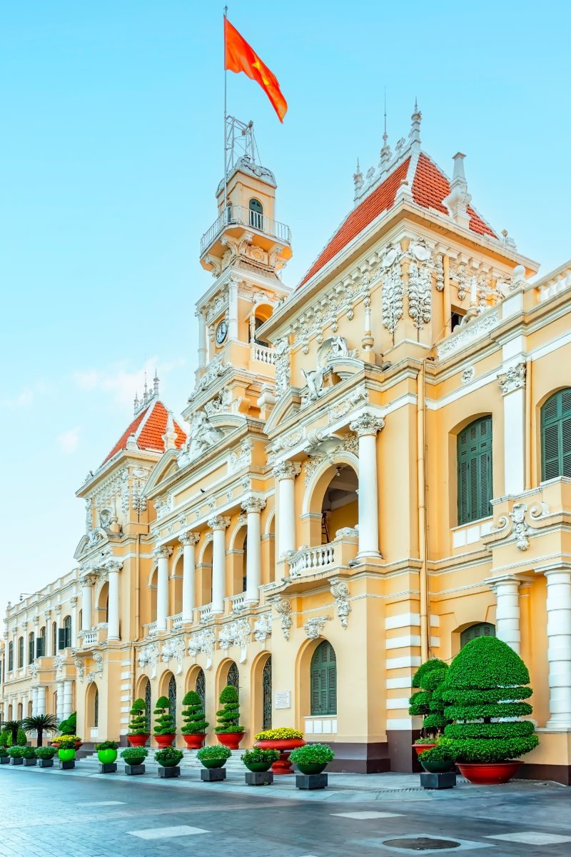 Ho Chi Minh City Hall iconic colonial building in Vietnam luxury tours