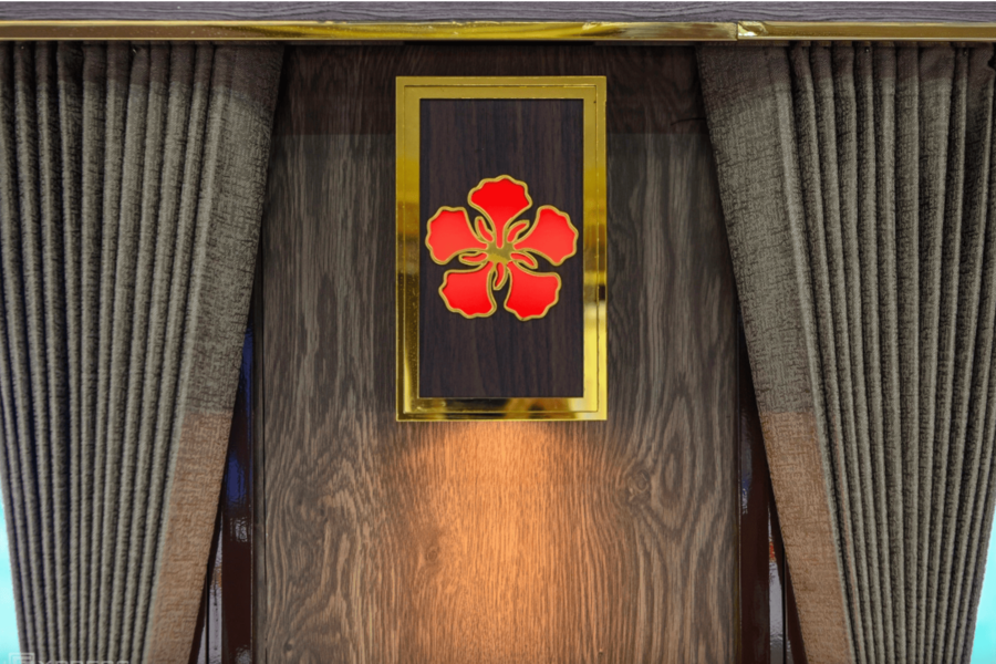 Red Phoenix Flower logo - Vietnam’s Luxury Train