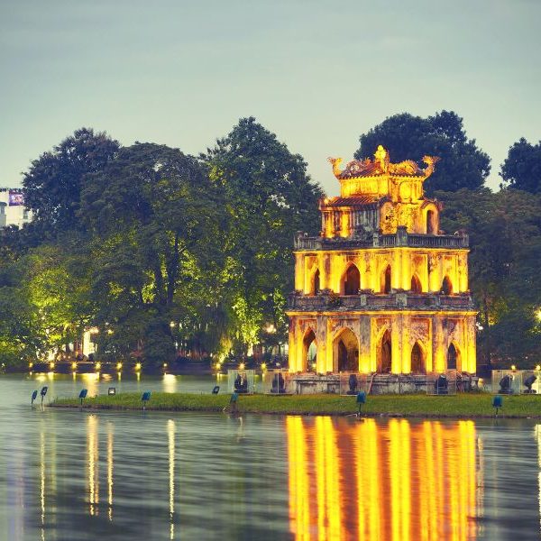 Turtle tower Hanoi Vietnam Luxury tours