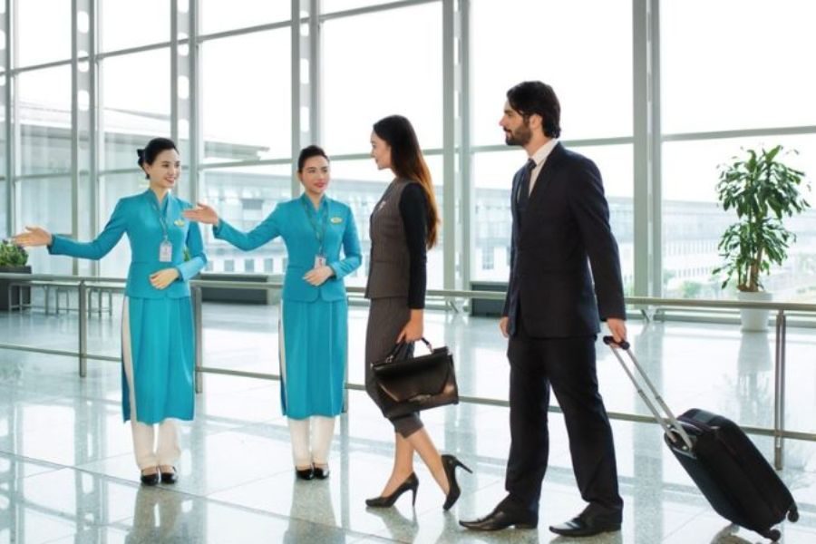 Vietnam Airport Fast Track Priority Meet & Greet Service staff welcoming passengers at the terminal