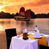 enjoy romantic dinner at halong bay in vietnam luxury vacation