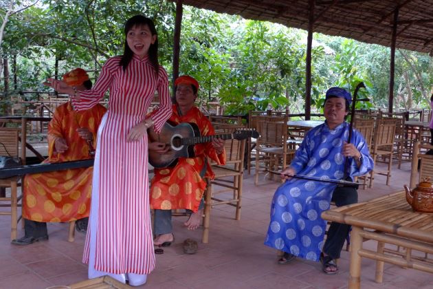 enjoy traditional music in mekong delta