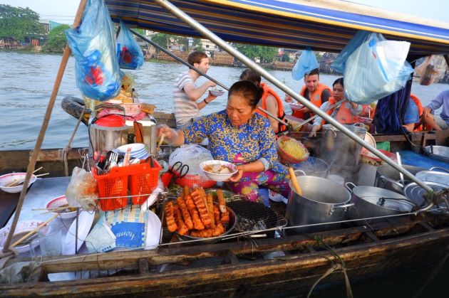 food stall at floating market
