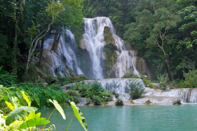 kuangsi waterfall in laos