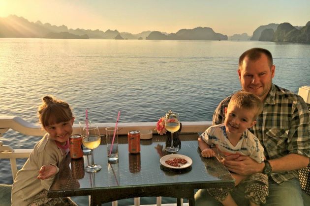 luxury halong bay family on cruise