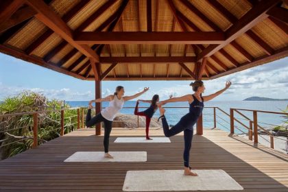 practice yoga lesson in ninh van bay vietnam wellness and spa treatments