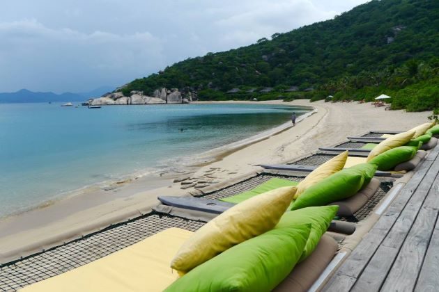 relax at the beach of ninh van bay