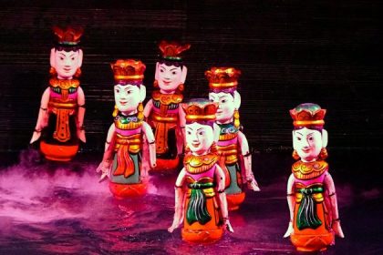 the traditional water puppet show