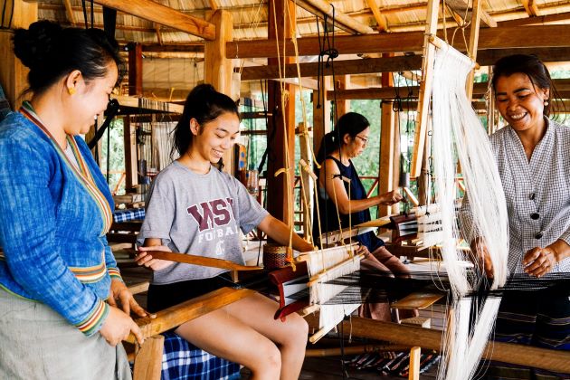 weaving in laos vietnam luxury travel agent